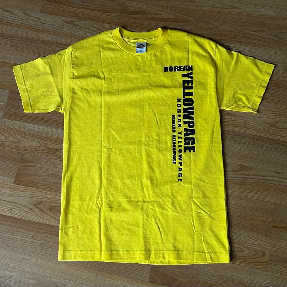 Korean Yellow Pages Alstyle Mens Yellow shirt
